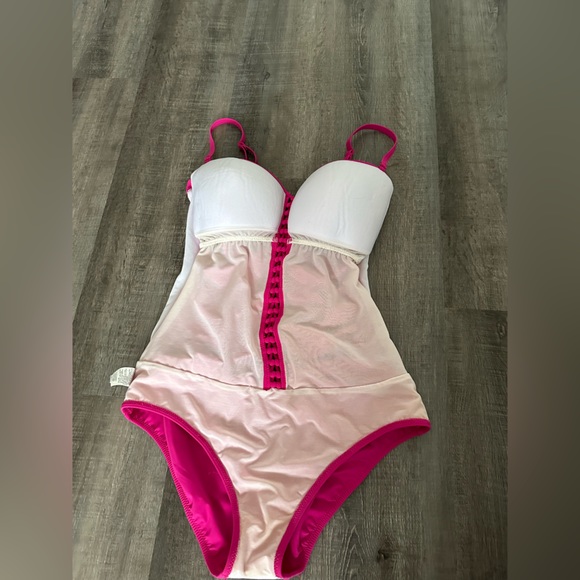 Profile By Gottex Waterfall Rose One Piece Swim Suit With Removable Straps 12 - Picture 11 of 12